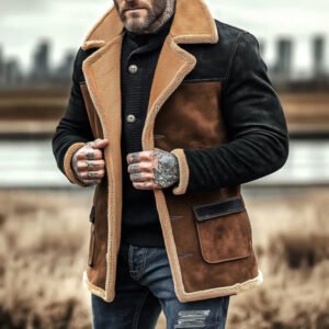 Men's Vintage Color Matching Jacket