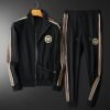 Men's Embroidery Stitching Two-piece Set