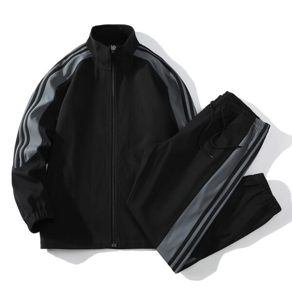 Men's Stand Collar Top And Trousers Set